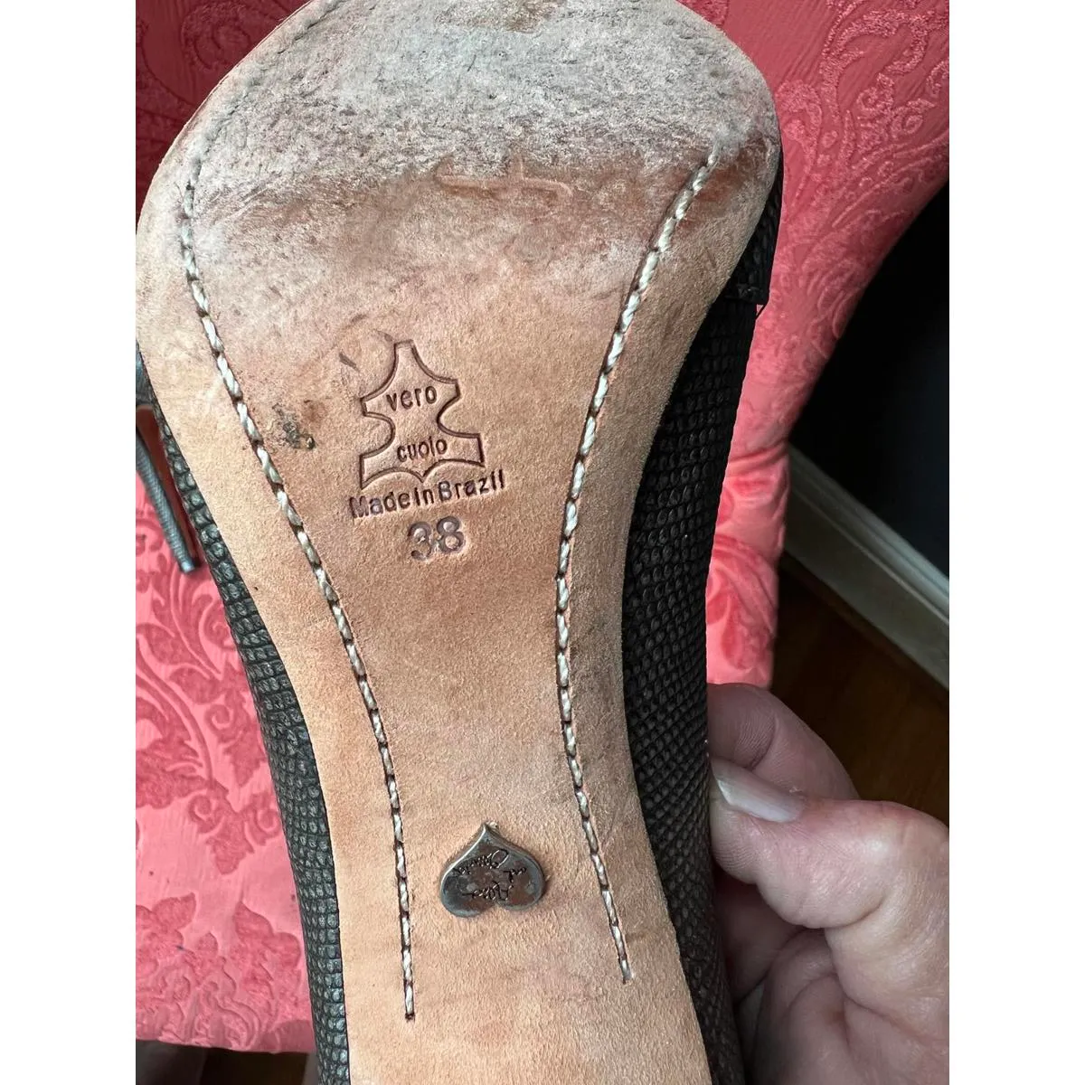 Alice + Olivia Taupe Textured Pointed Toe Heels Size 7.5 - Image 7