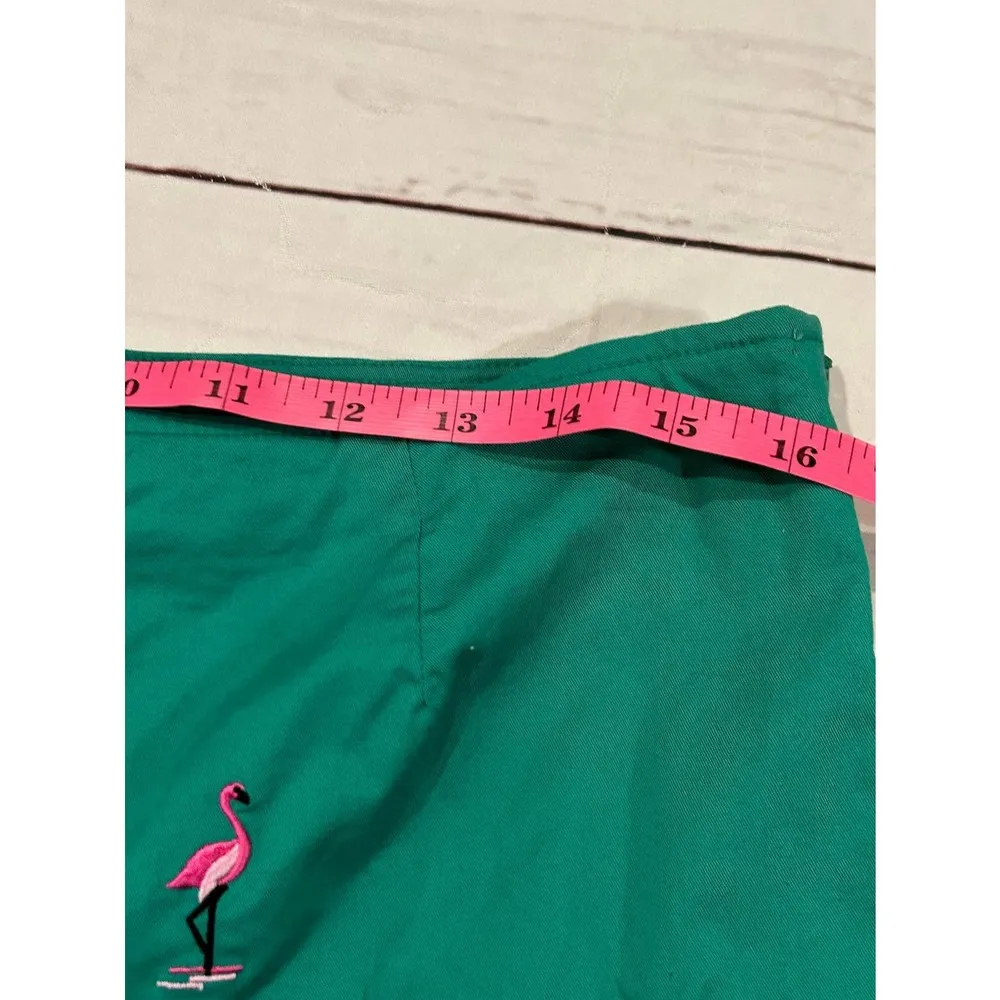 Requirements Green Casual Novelty Cropped Capri Pant Pink Flamingo Size 14 - Image 76