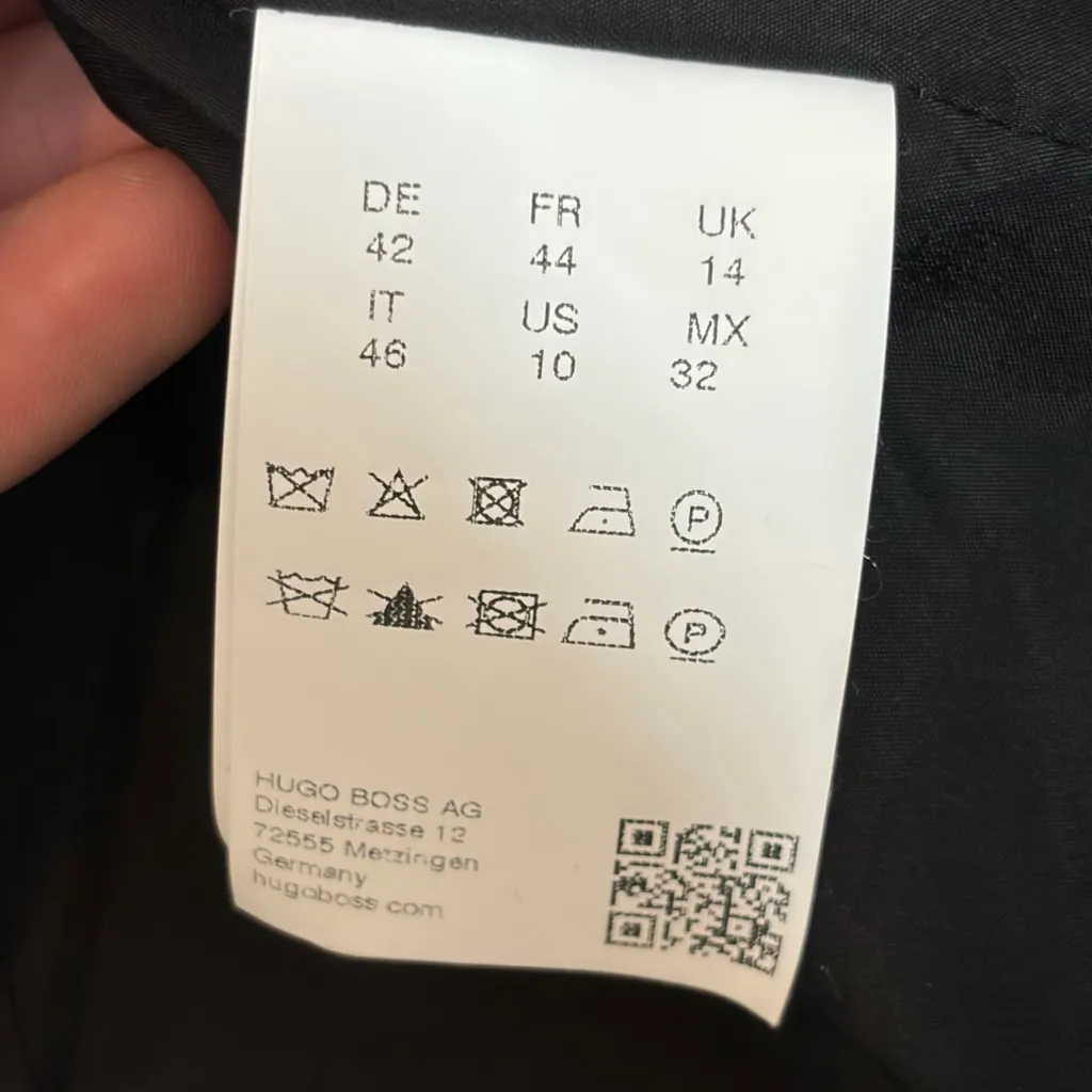 Boss Hugo boss blue plaid professional virgin wool career business blazer sz 10 - Image 11