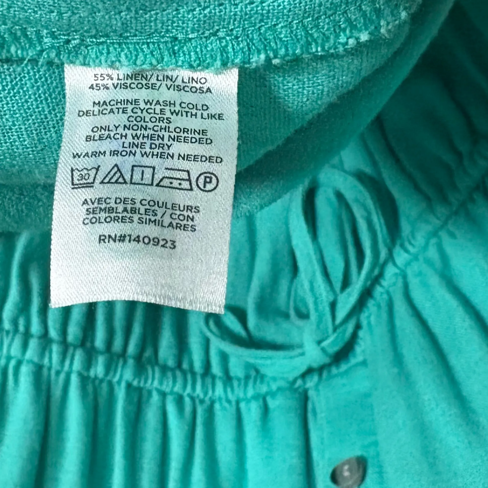 Loft Turquoise Midi Dress Size Medium Petite‎ - Image 10