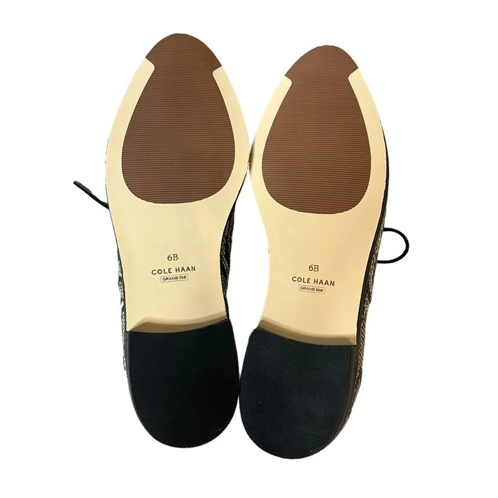 Cole Haan Python-Print Leather Oxfords sz 6 - Image 4