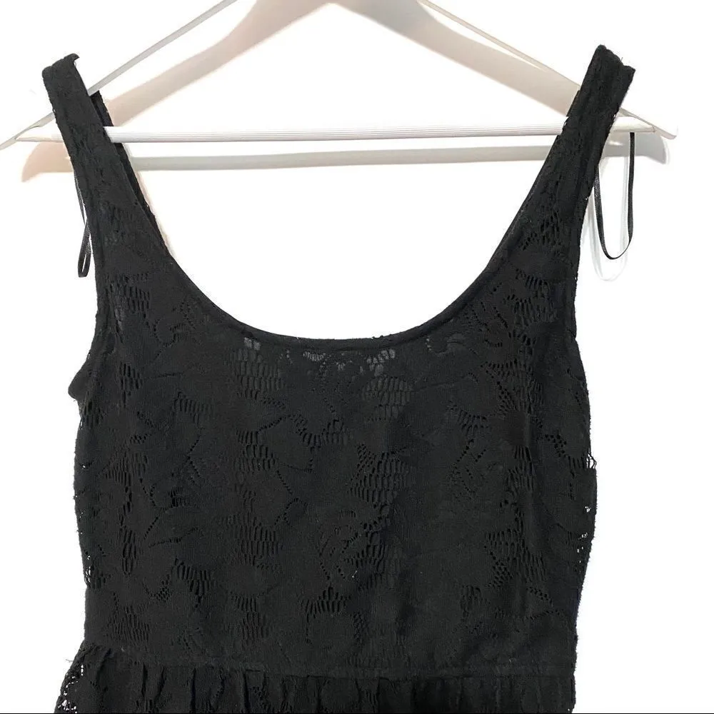 ZARA TRF Black Lace Babydoll Mini Dress – Medium – Y2K Inspired - Image 2