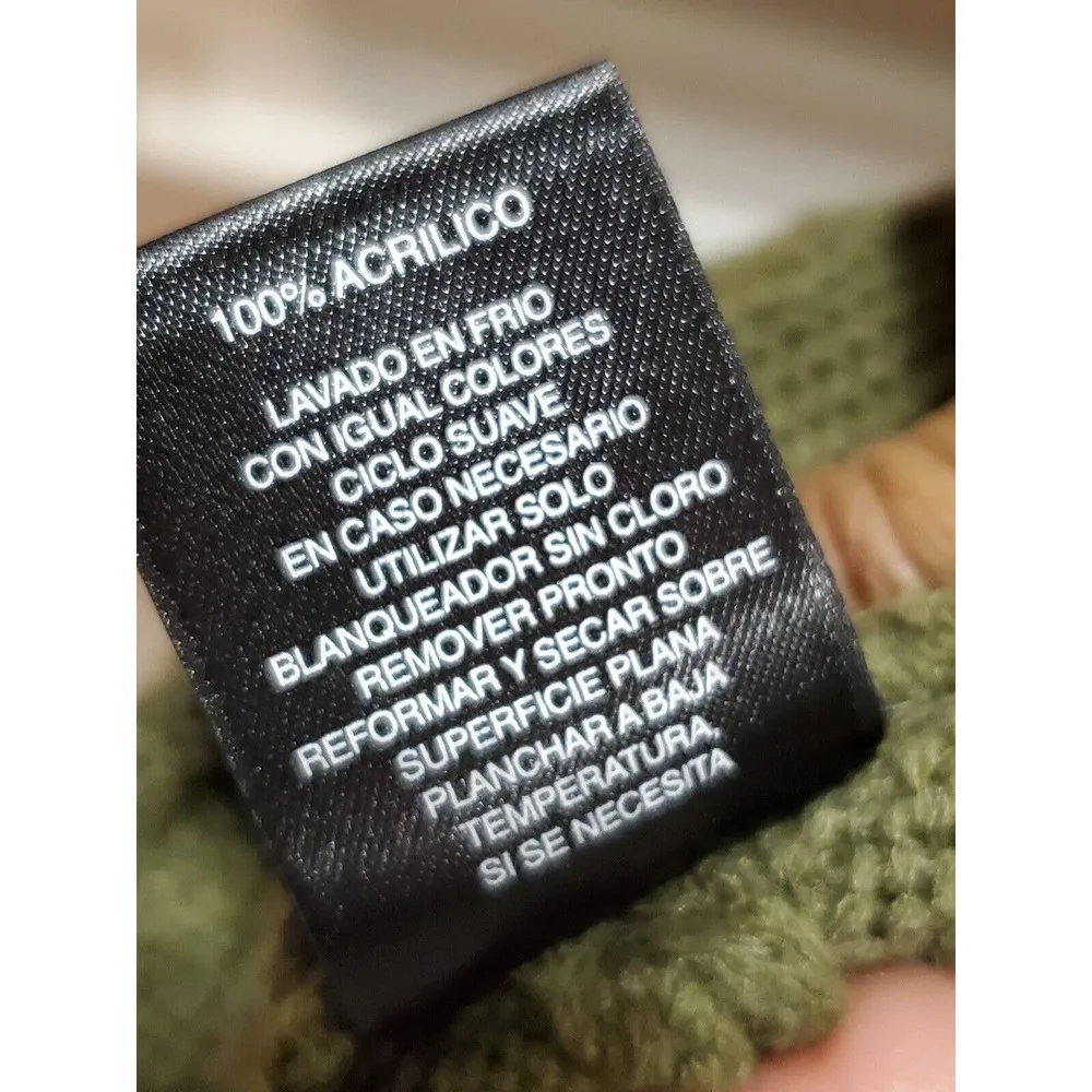 Signature 1 Studio Women Olive Green Acrylic Long Sleeve Open Front Cardigan 1X - Image 10