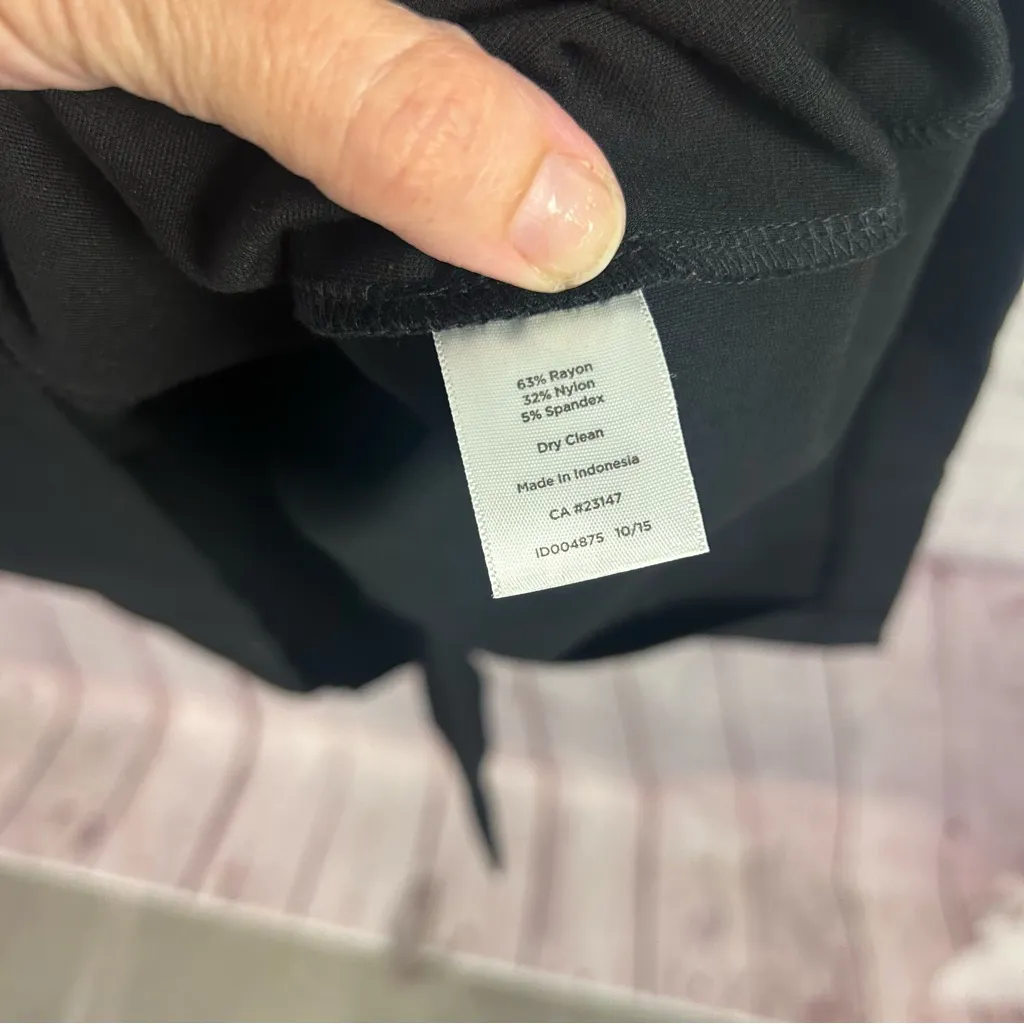 Talbots Petites black ponte knit pleated capsule midi dress capsule dressy chic - Image 9