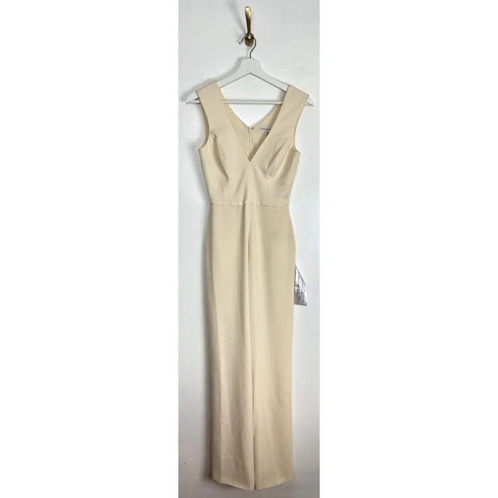 DRESS THE POPULATION Sandra Jumpsuit in Cream Size XX-Small - Image 3