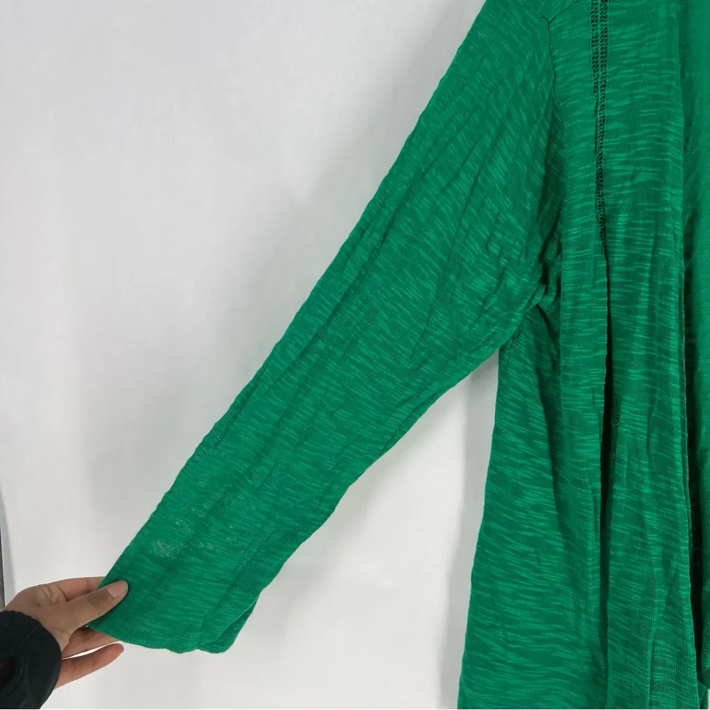 Avenue Green Burnout Open Front Waterfall Cardigan Sweater NWT Size 18 Plus - Image 4