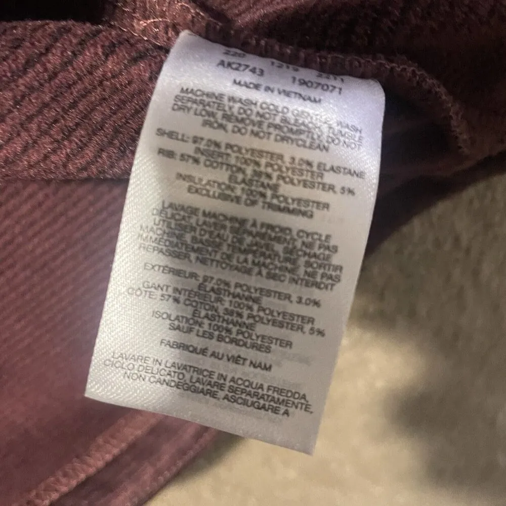 Columbia Jacket Womens Size Medium Purple Stretch Quilted Burgundy Coat - Image 5