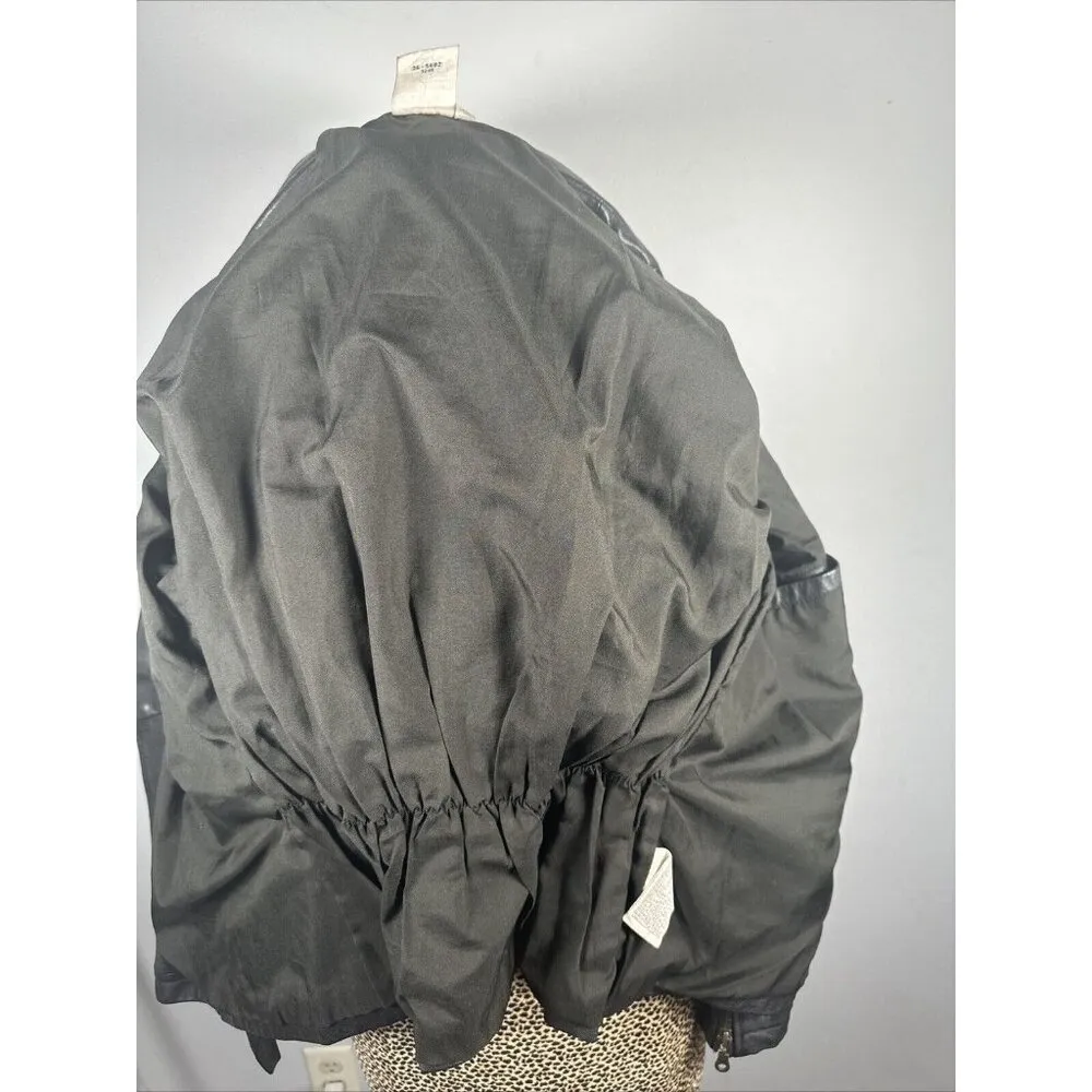 Boutique Europa Womens Leather Jacket Coat Black Moto Biker Zip Belt 90s Size undefined - Image 16