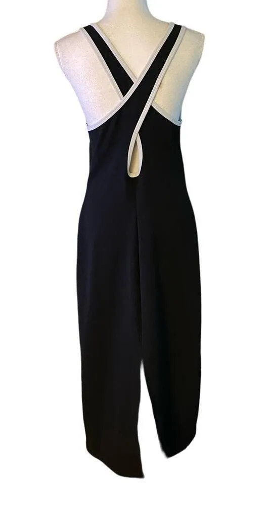 Vintage All That Jazz Size L Y2K Maxi Dress Cross Back Black - Image 2