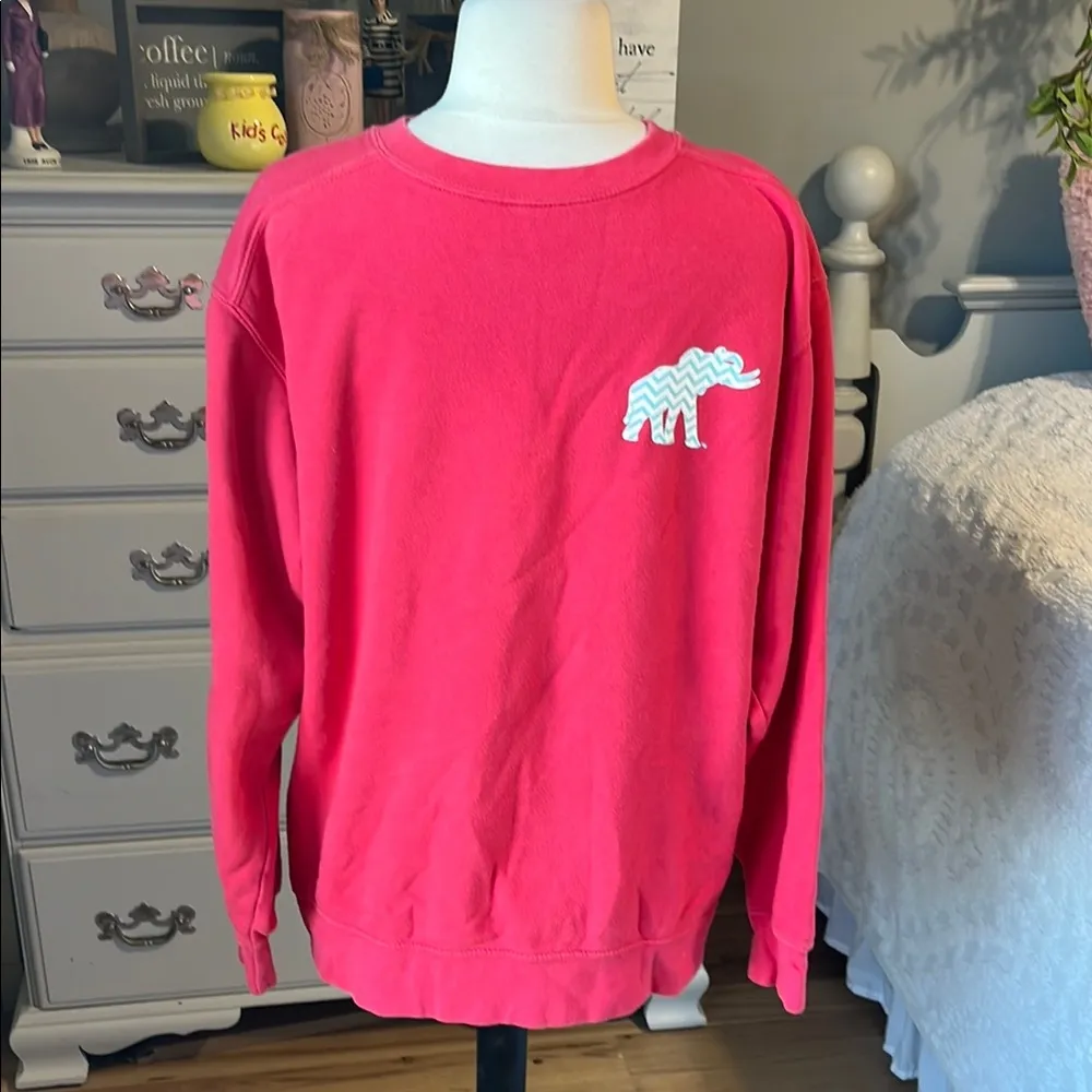 University of Alabama Tusk Wear Red Elephant Sweatshirt - Image 2