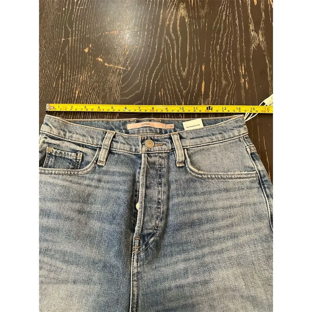 Hudson Faye Hrm Women's Wide-Leg Distressed Jeans Medium Blue Size M - Image 4