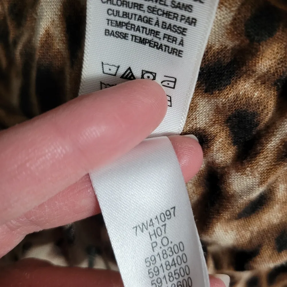 Lucky Brand leopard print blouson midi dress size small - Image 11