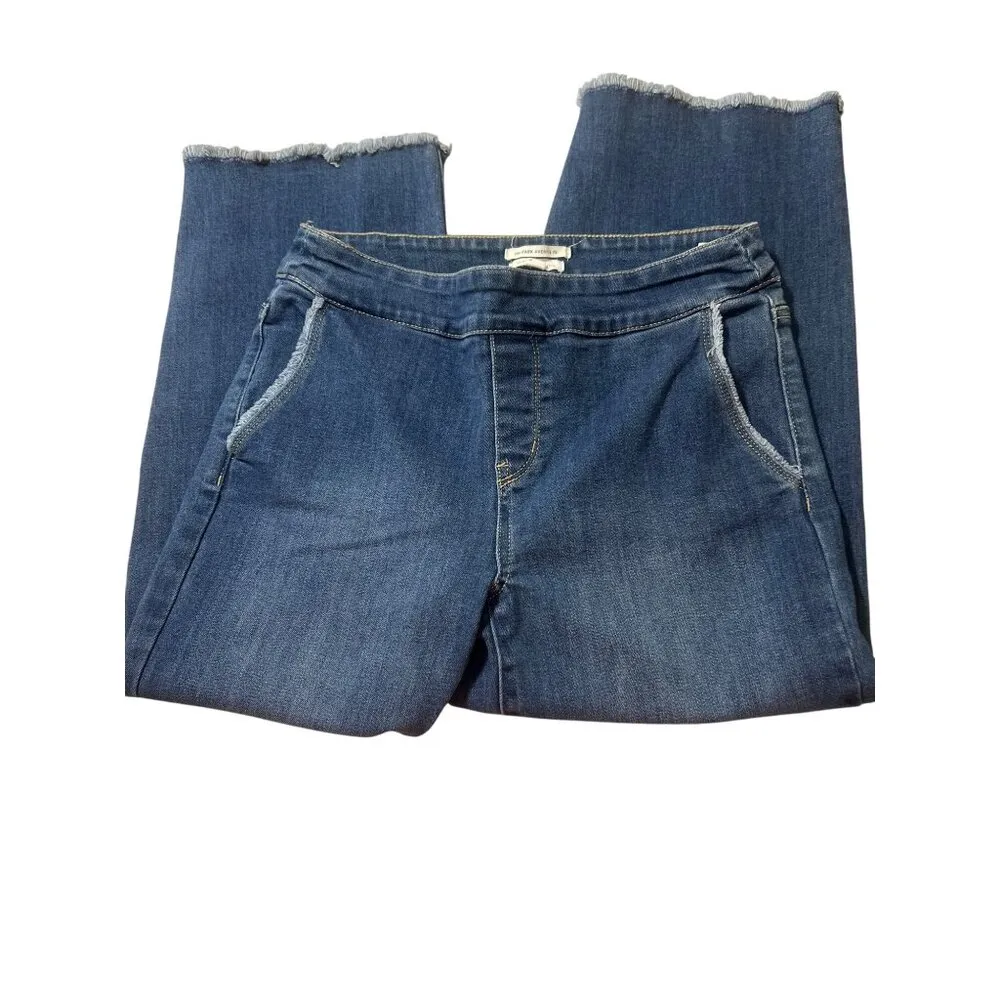 Westbound The Park Avenue Fit Denim Capri Jeans Wide Leg Raw Hem Pockets Sz 6 - Image 2