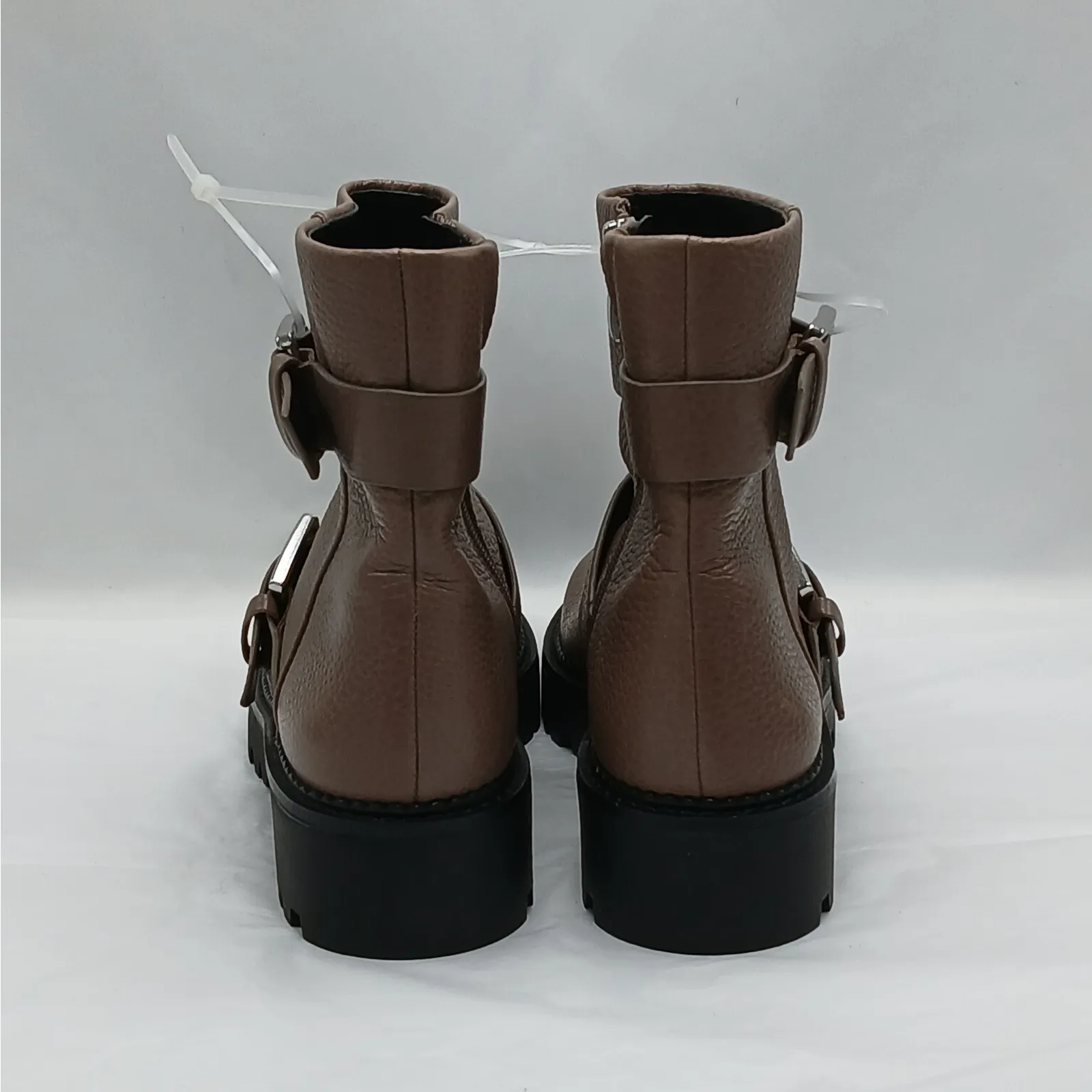 Nordstrom Macombs Water Resistant Moto Boots Womens 6.5 Brown Platform Lug Sole - Image 5