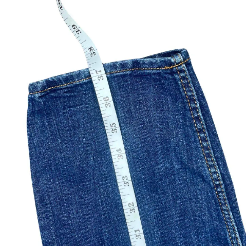 Rockstar Distressed Whiskering Super Skinny Plus Size Jeans 18 Casual - Image 8