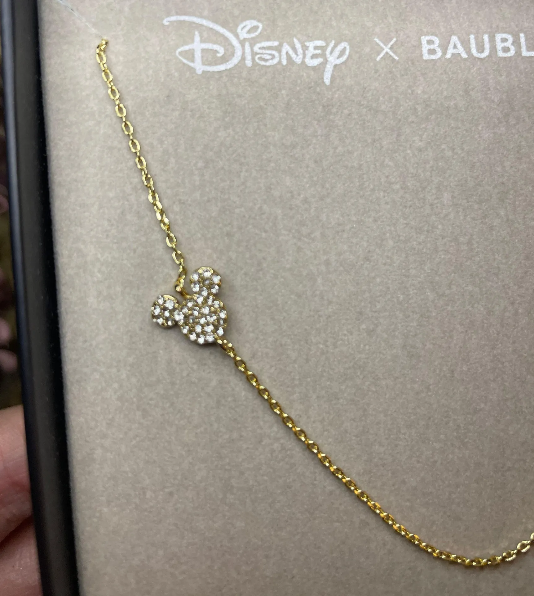 NEW IN BOX Disney x  Mickey Mouse gold studded necklace - Image 2