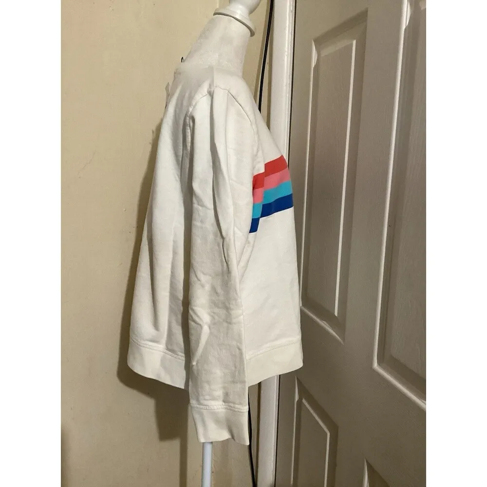 J. Crew Rainbow Striped Crewneck Cotton Sweater S - Image 4