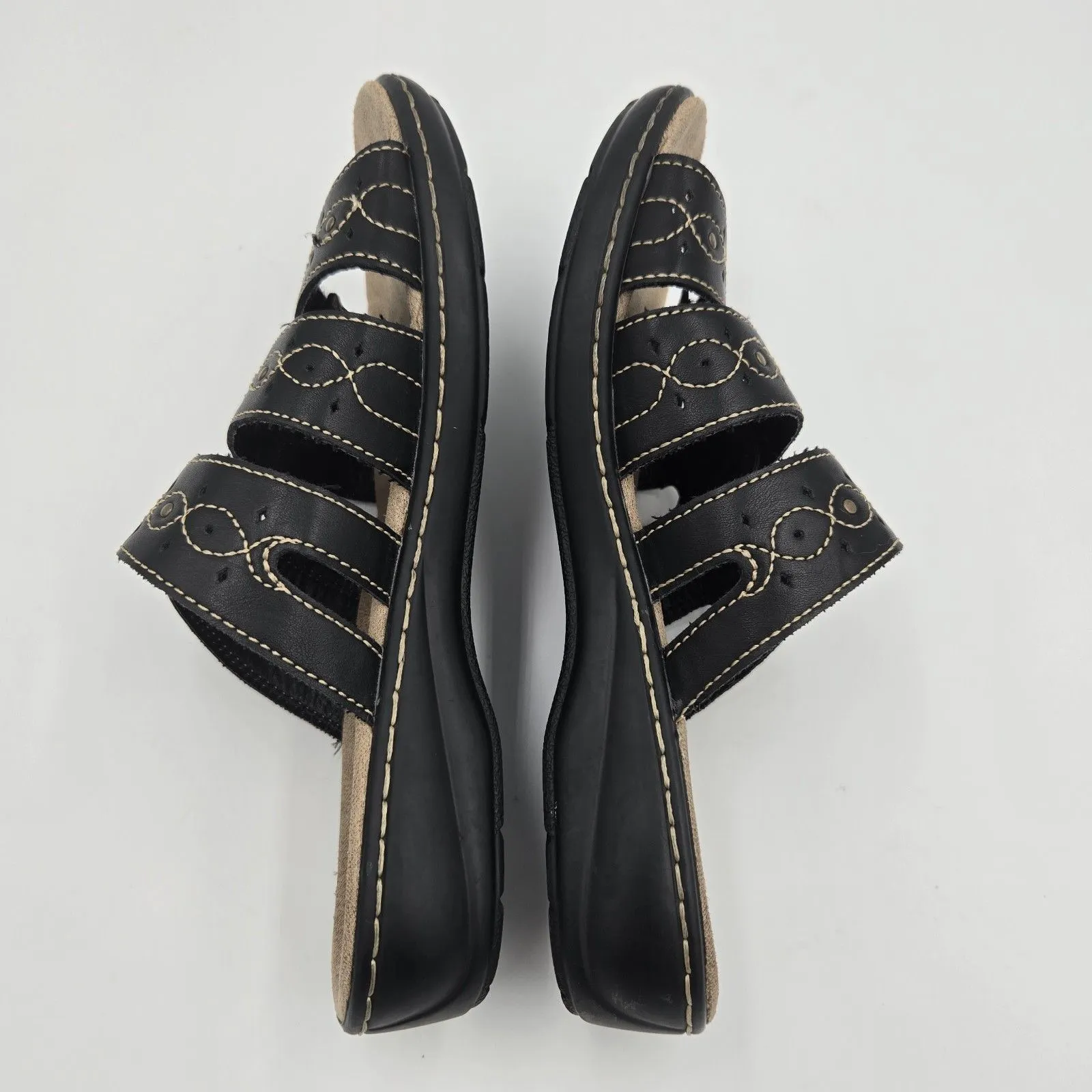 Solanz Sandals Kacey Women Size 8.5 M Slides Brown Shoes Bohemian Western - Image 8