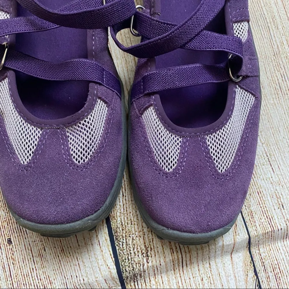 LANDS END Womens Mary Jane Z-Strap Terrain Purple - Image 3