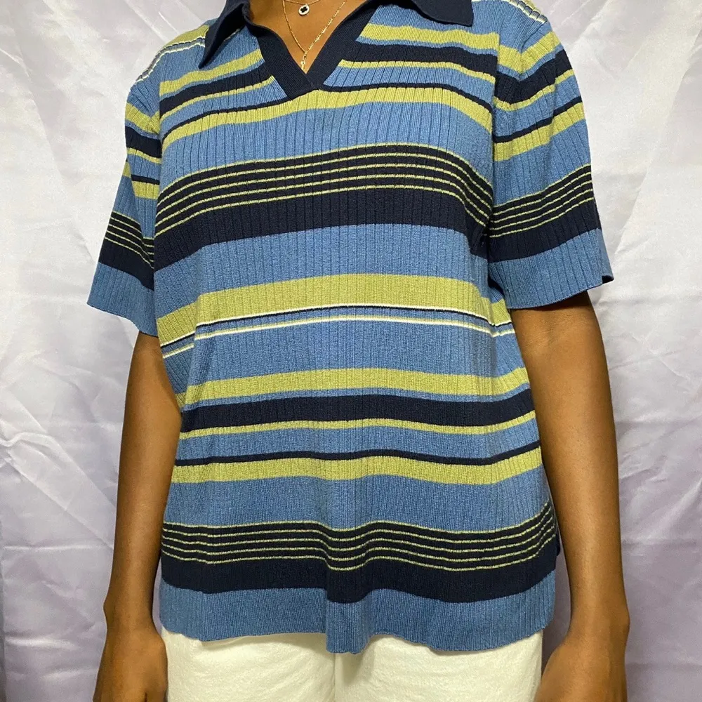 Ribbed horizontal colorblock stripped t - Image 4