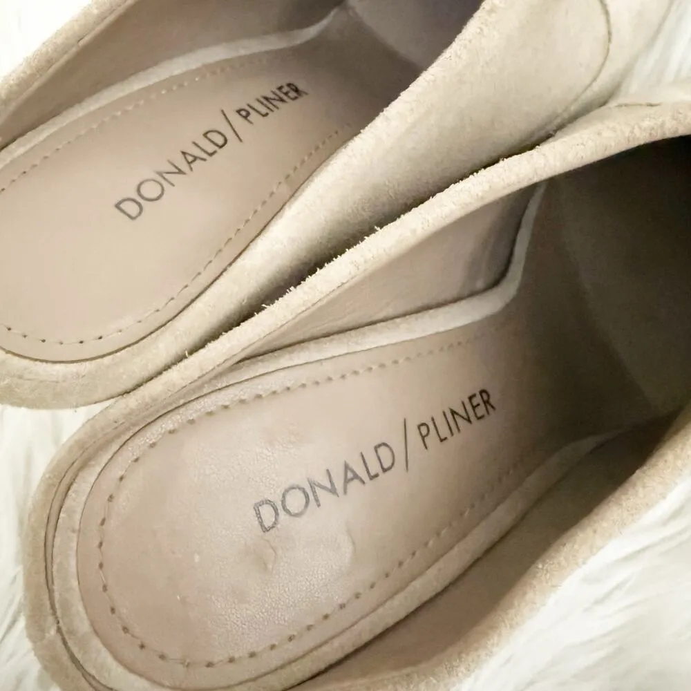 DONALD PLINER | Valda Clog Sand Tan Heeled Mules Slide On Boots Heels | Size 7 - Image 7