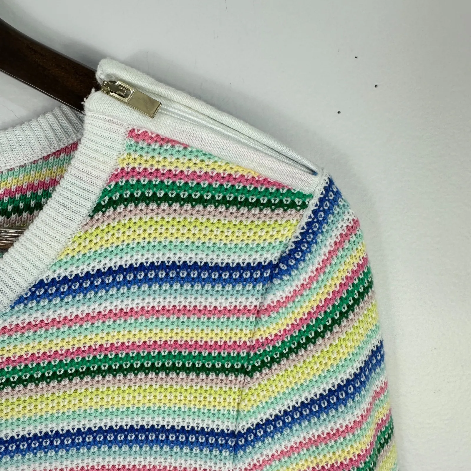 Talbots‎ Sweater M Multicolor Striped Knit Pullover Preppy Coastal Classic Chic - Image 4