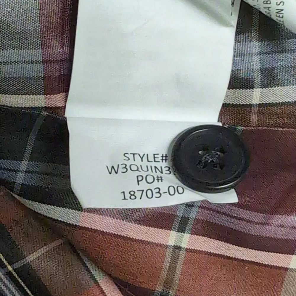 Prana Quincy Skirt Grey Coal Wool Wrap Buckle Closure Plaid Lining Size S New - Image 9