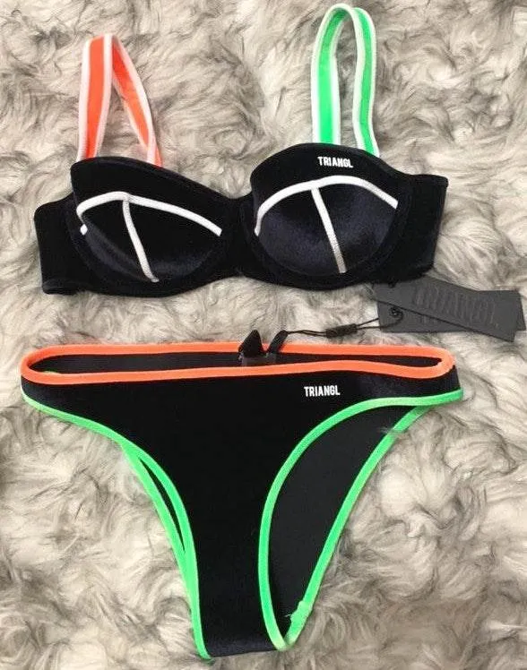 Triangl e Velour Neon Swimsuit - Image 6