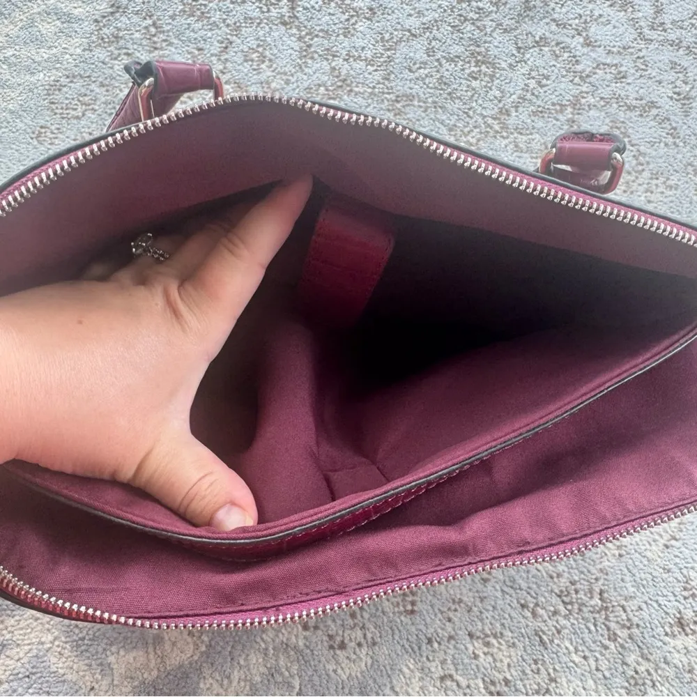 Apt 9 Alligator Texture Dome Satchel Red - Image 8