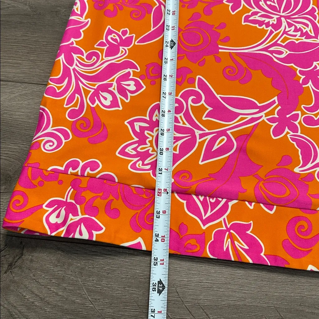 Jude Connally Megan Tunic Dress Etched Floral Coral Pink Size Large - Image 11