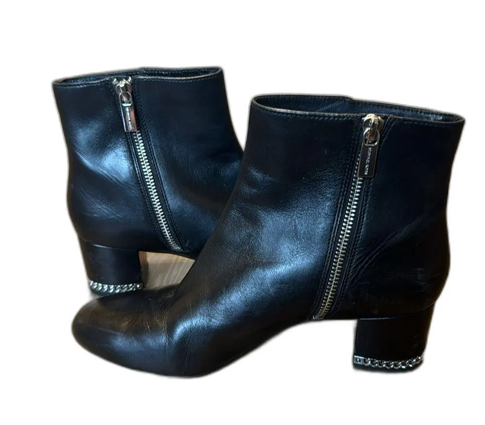 Michael Kors ladies June Flex Leather Booties in black size 8 M boots - Image 9