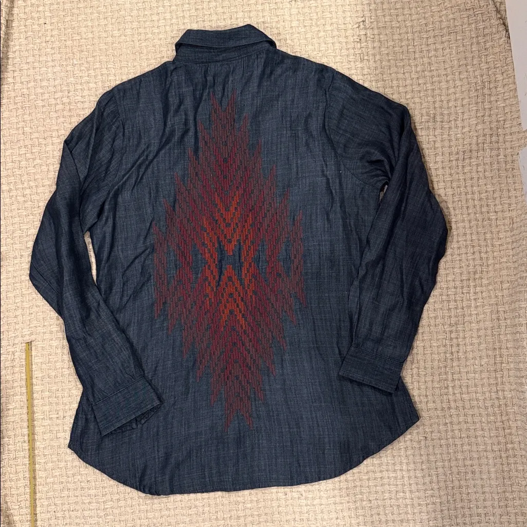 Ariat® Ladies Parker Long Sleeve Denim
Blue Button Up Shirt 10037240 S/Pb - Image 9