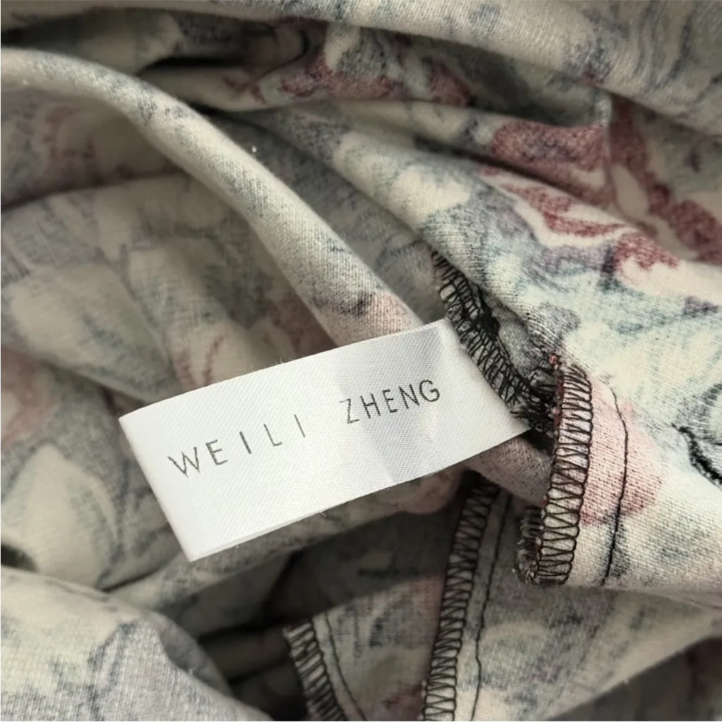 NWT Weili Zheng Velvet Floral Button Front Runway Maxi Dress Coat Duster Size L Pink Size L - Image 12