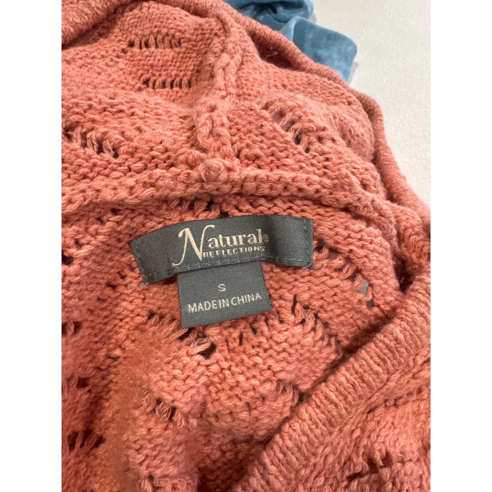 Naturale Reflections Women's Knit Hooded Sweater Salmon Orange S - Image 5