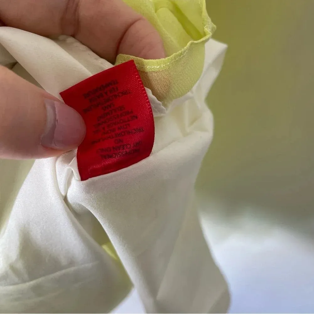 Z Spoke Zac Posen Silk Yellow Chiffon Mini Dress Size 8 - Image 6