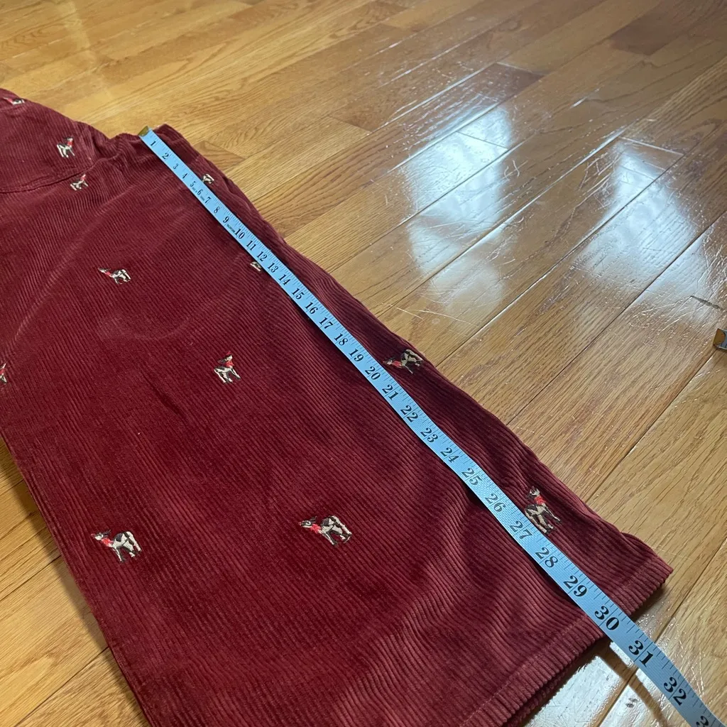 We The Free Free People FP Clifton Cord Wide Leg Jeans Rusty Red reindeer Sz 25 - Image 13