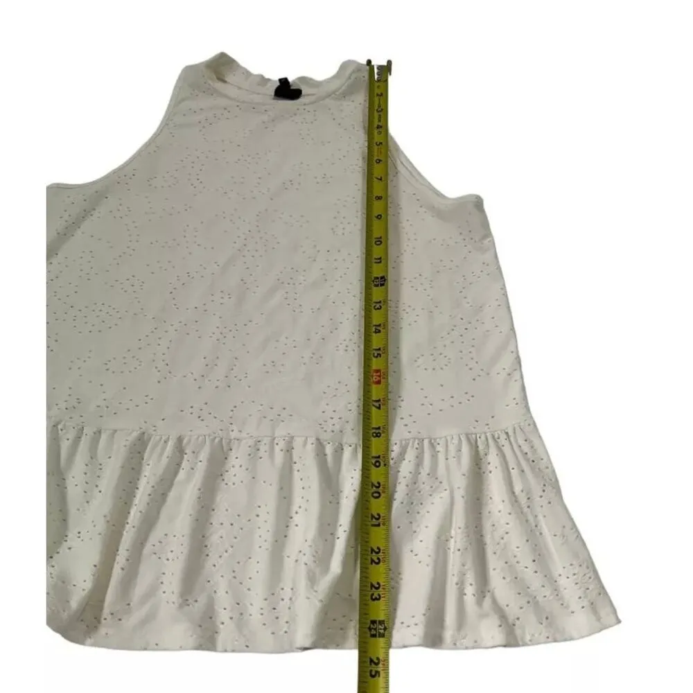 W5 Anthropologie Eyelet Tank Top Shirt Women's Size Medium | 17-611 - Image 6