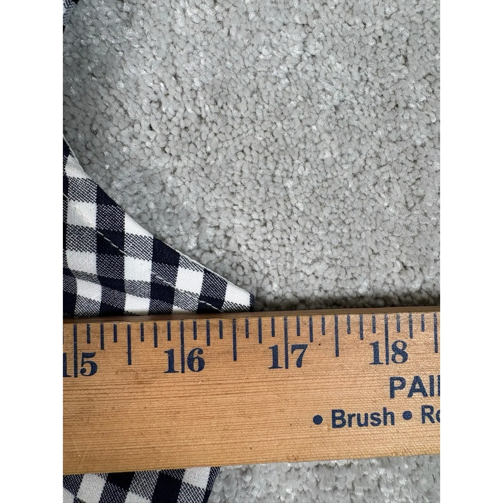 J McLaughlin Dress Womens 4 Navy White Gingham Joselyn Ruffle Sleeve Shift - Image 3