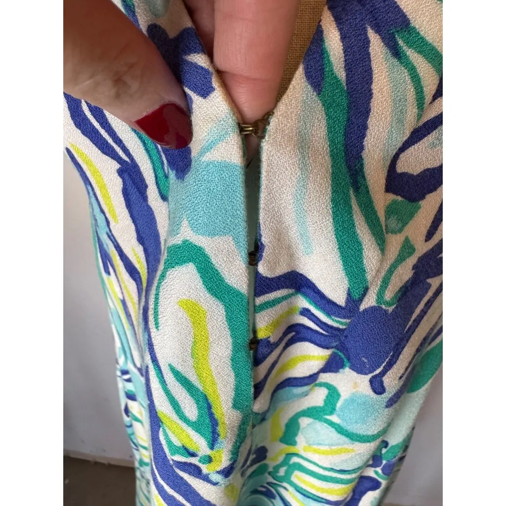 Lilly Pulitzer Dress‎ Women Medium Blue Achelle Pool Blue Stay Cool Swing Mini - Image 9