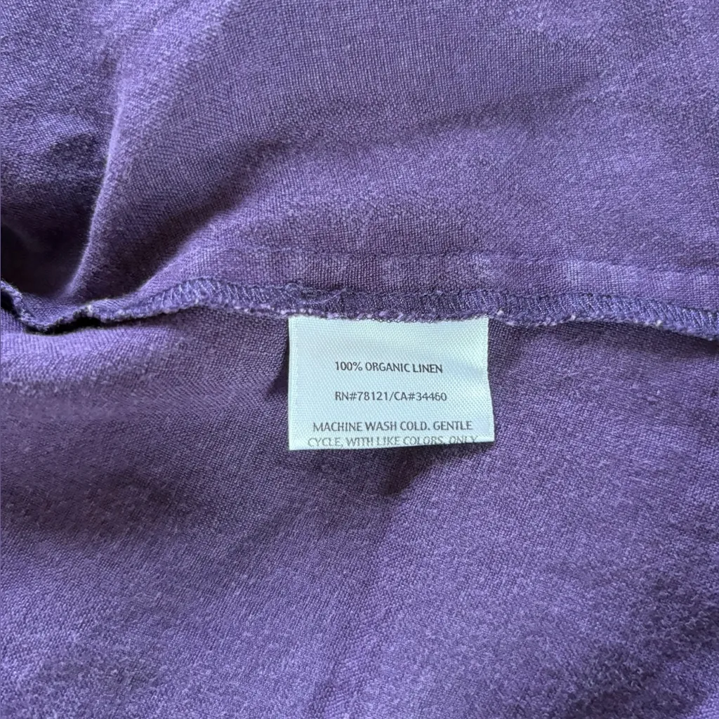 Eileen Fisher Sleeveless Pintucked Dress Organic Linen Womens Size Large - Image 7