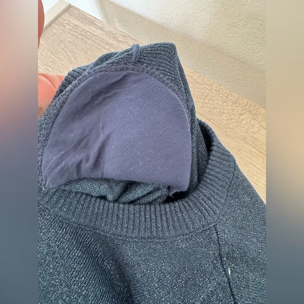 Free People Let It Shine Sweater Metallic Knit Cropped Balloon Sleeves Sz Small - Image 10