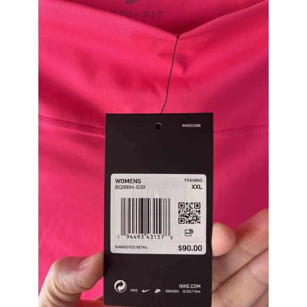 Nike NWT One Luxe Tights BQ9994 639 Woman’s Size XXL In Hot Pink Activewear - Image 6