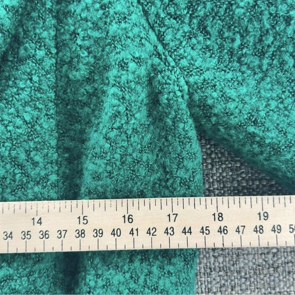 CAbi Wool Blazer Jacket Size 8 Green Kelly Boucle - Image 8