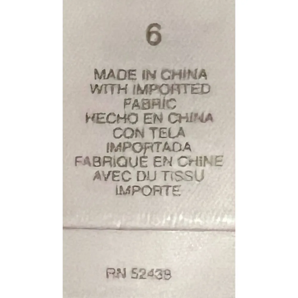 Liz Claiborne Women's Floral Red Black Tan White V-Neck 3/4 Sleeves Dress Size 6 - Image 4