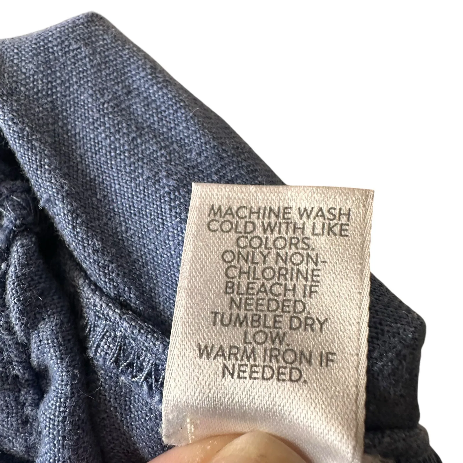 J.Jill Pure Jill 100% Linen Blue Crop Casual Pants Sz 2X Classic Boho Lagenlook - Image 9