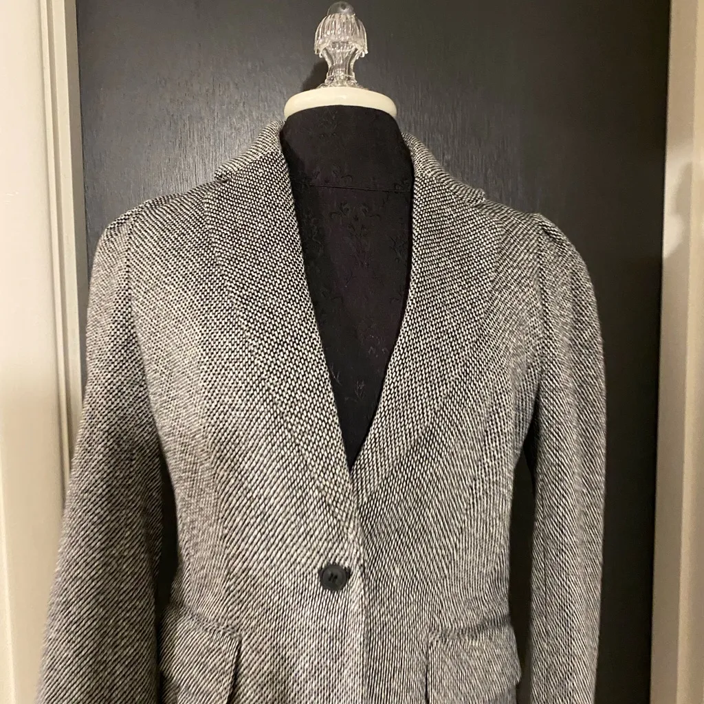 💜 NWT A New Day Woven Black and White Blazer - Image 2