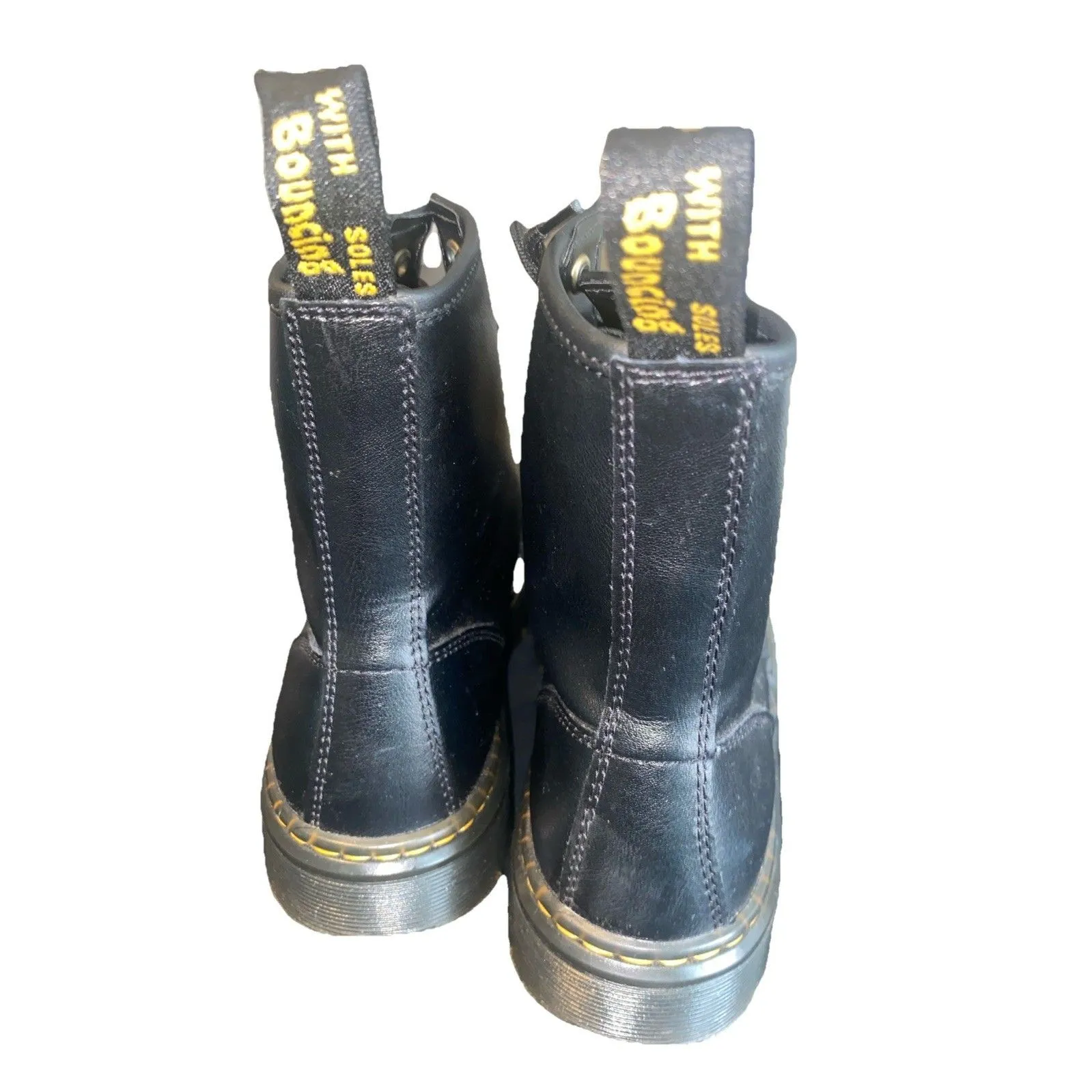 Dr. Martens Zavala Women’s Air Wair Black Leather Combat Boots Men 6/women 7 - Image 5