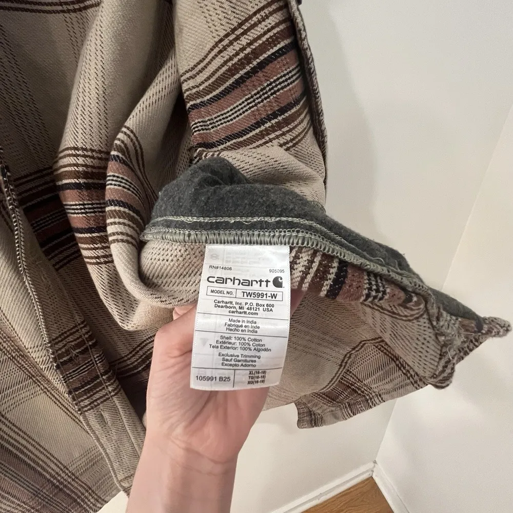 Carhartt Nutmeg Heavyweight OverShirt Jacket with Dual Chest Pockets Size XL - Image 6