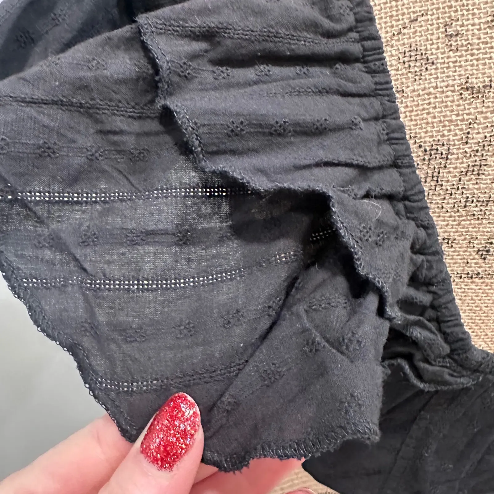 HYFVE Black Ruffle Off Shoulder Corset Crop Top Womens Size S Coquette - Image 7