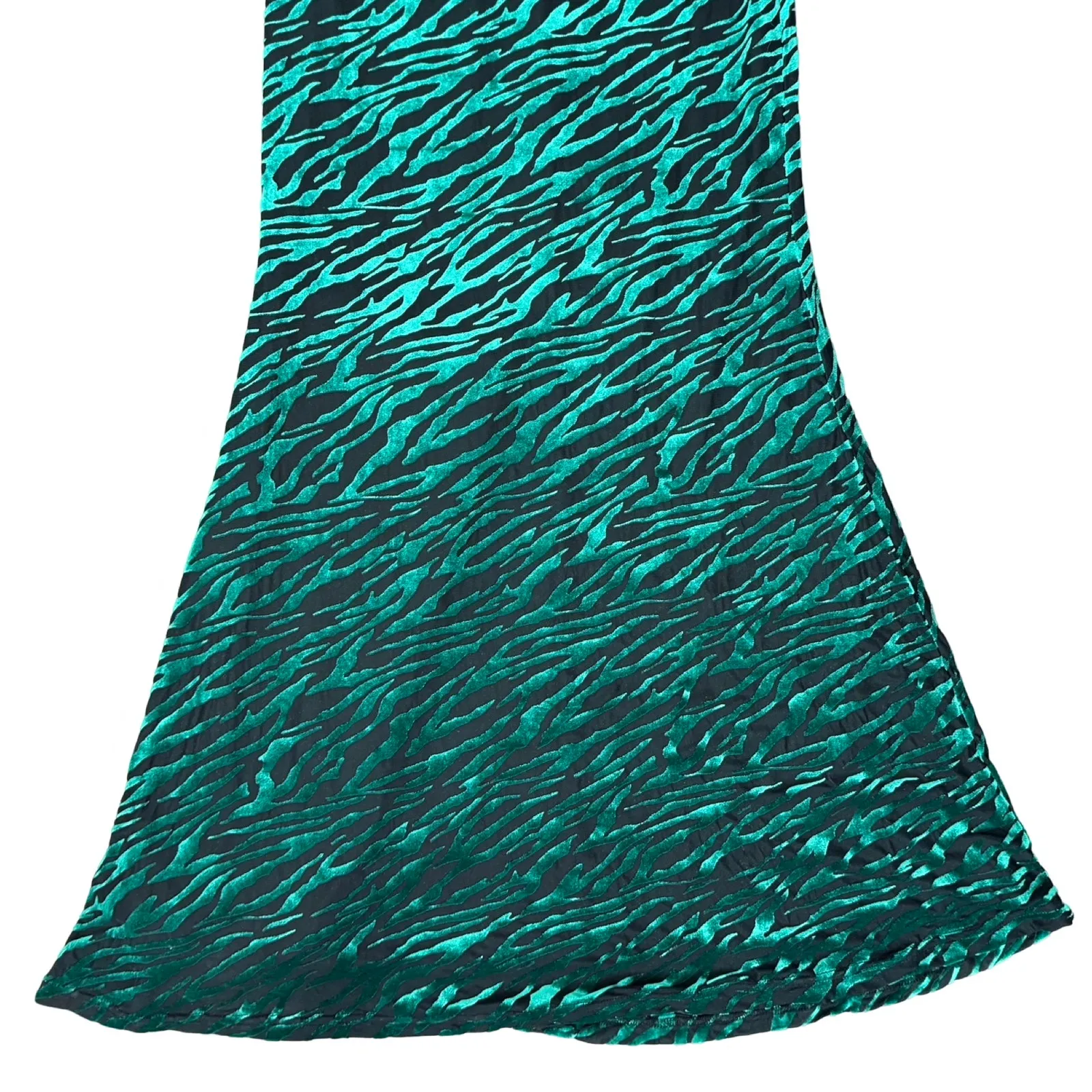 Runaway Lionell Emerald Green Zebra Stripe Backless Maxi Dress Sz 8 / L NEW Tags - Image 15